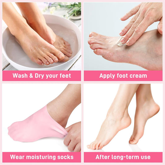 Anti-Cracking Silicone Moisturizing Socks - High Quality & Long Lasting