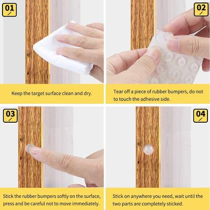 Round Adhesive Silicone Door Bumpers