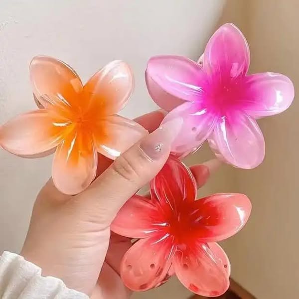 Floral Claw Clip pack of 4