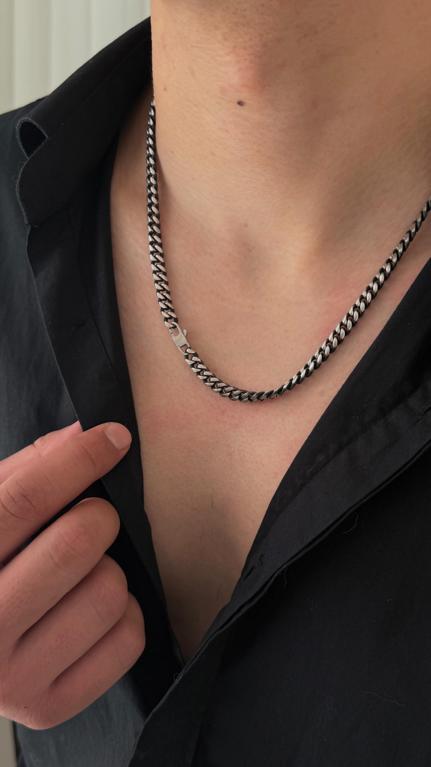 Black Miami link Chain