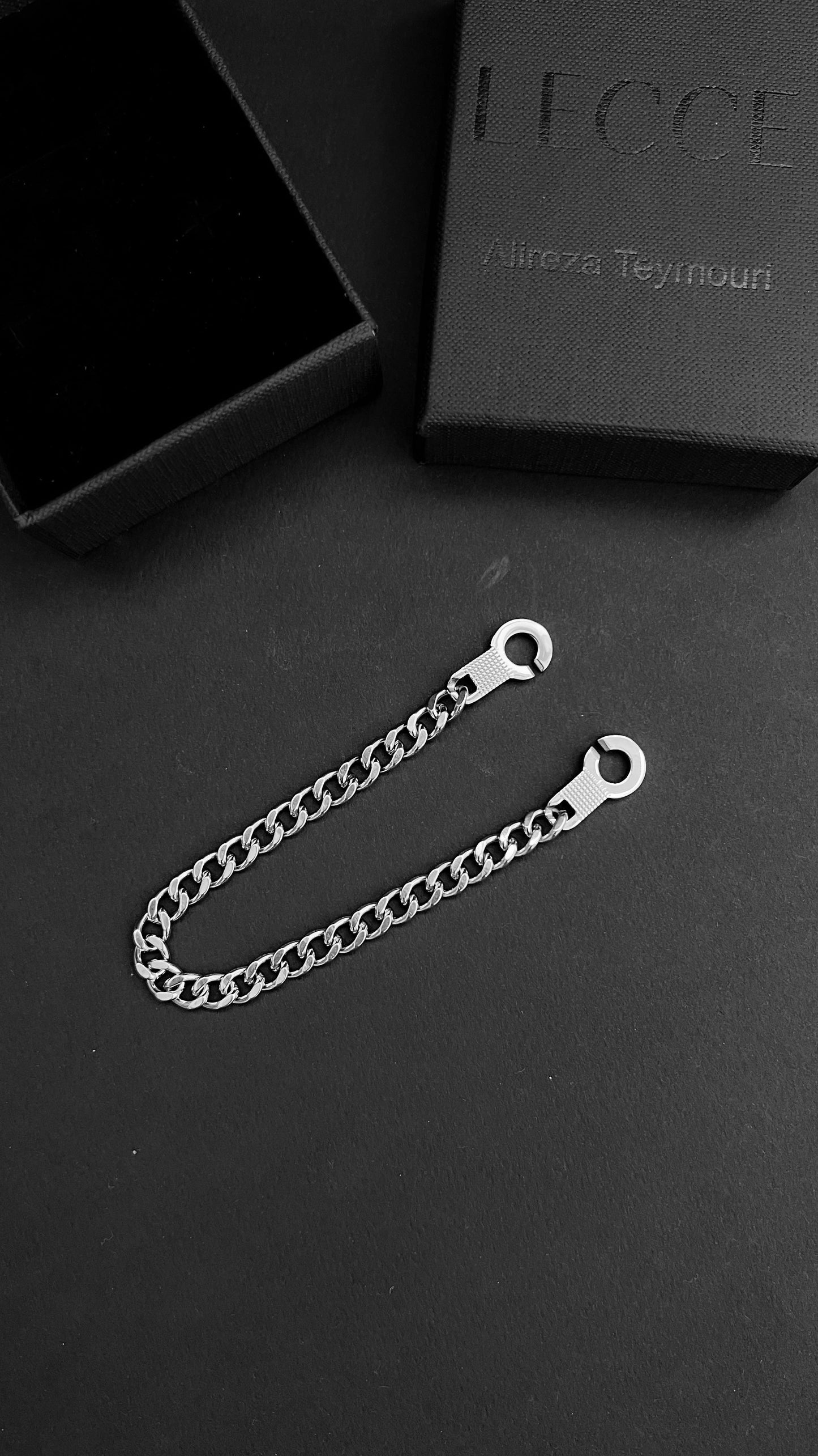 Mens Stainless Steel Handcuff Chain