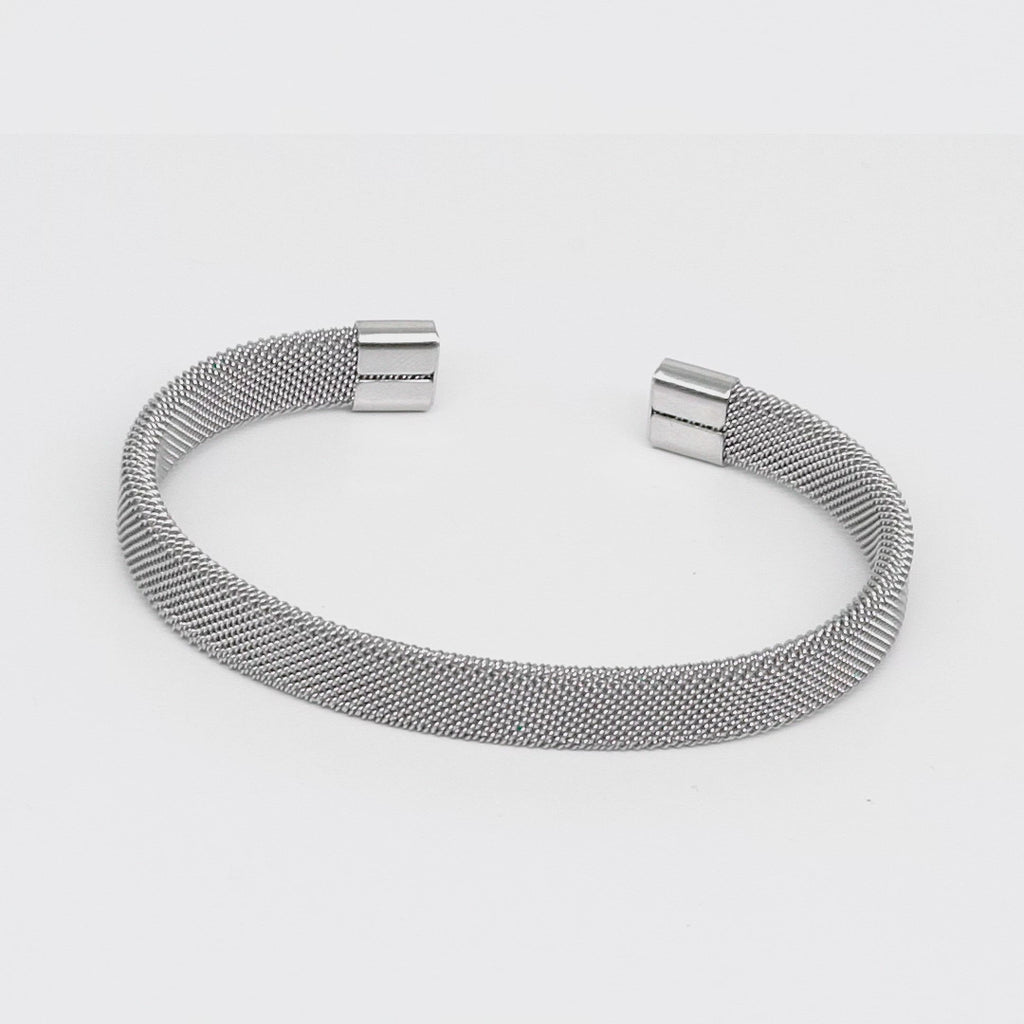 Men's Stainless Steel Mesh Cuff Bracelet