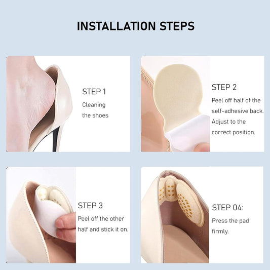 Anti-Slip Heel Grips pad Pair of 2