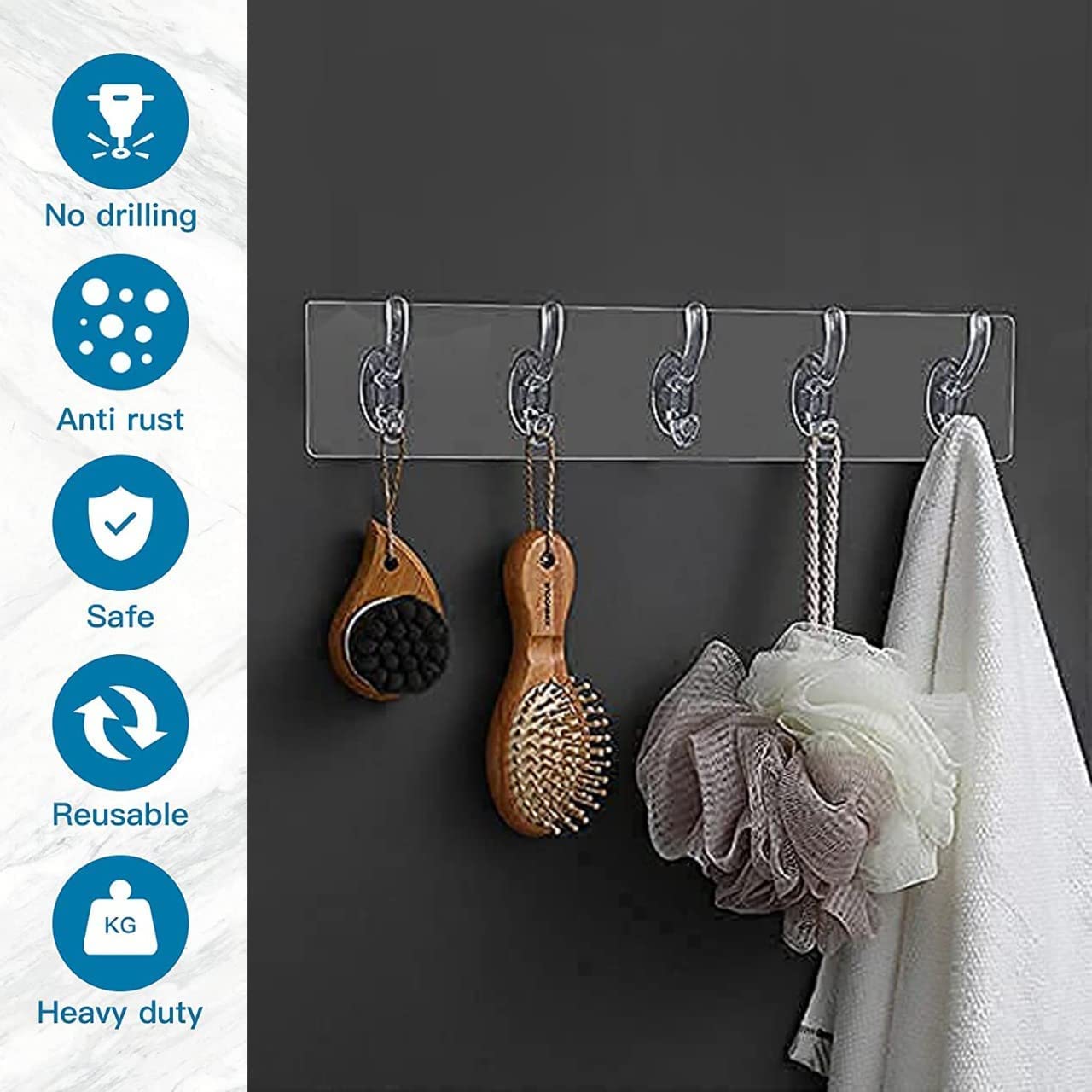 Transparent Wall Hooks For Hanging