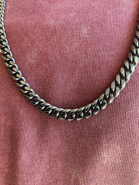 Black Miami link Chain