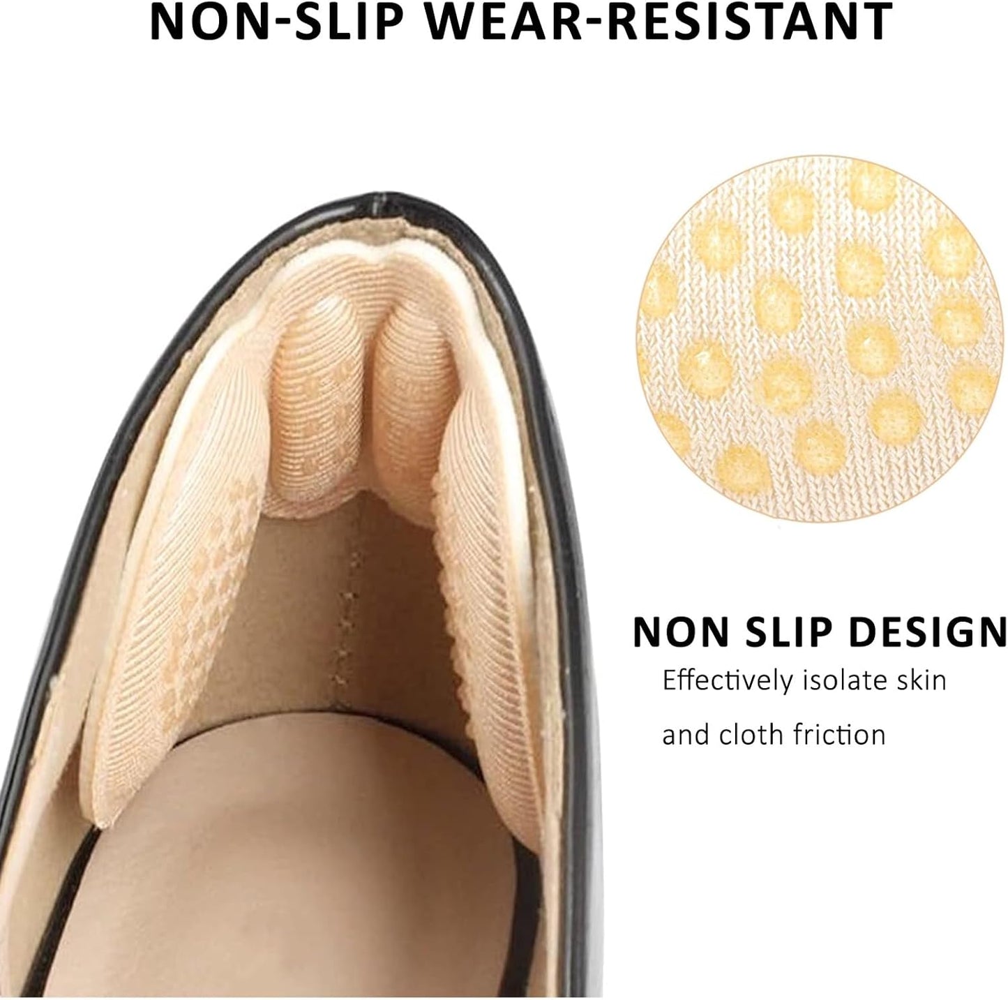 Anti-Slip Heel Grips pad Pair of 2