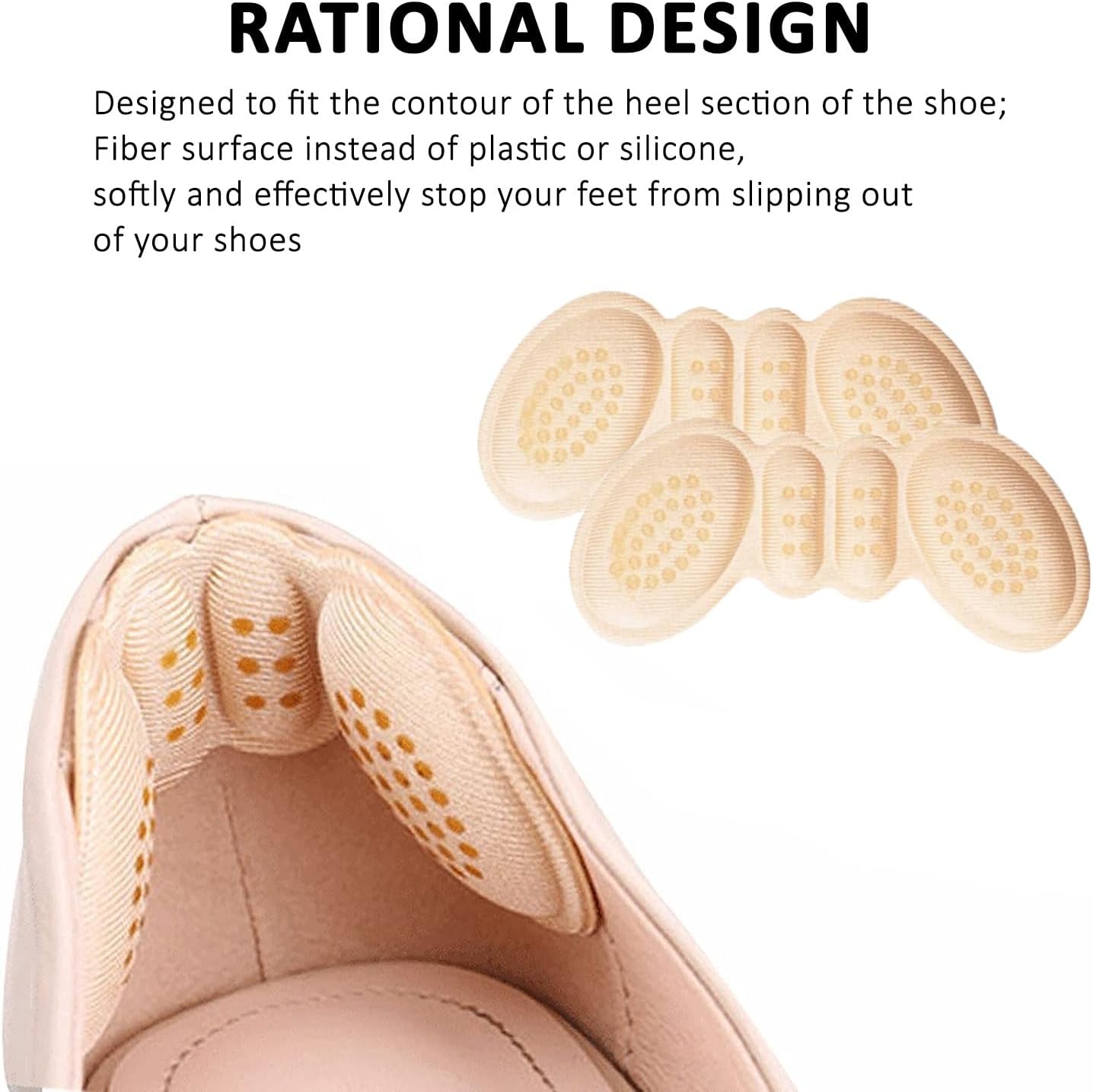 Anti-Slip Heel Grips pad Pair of 2