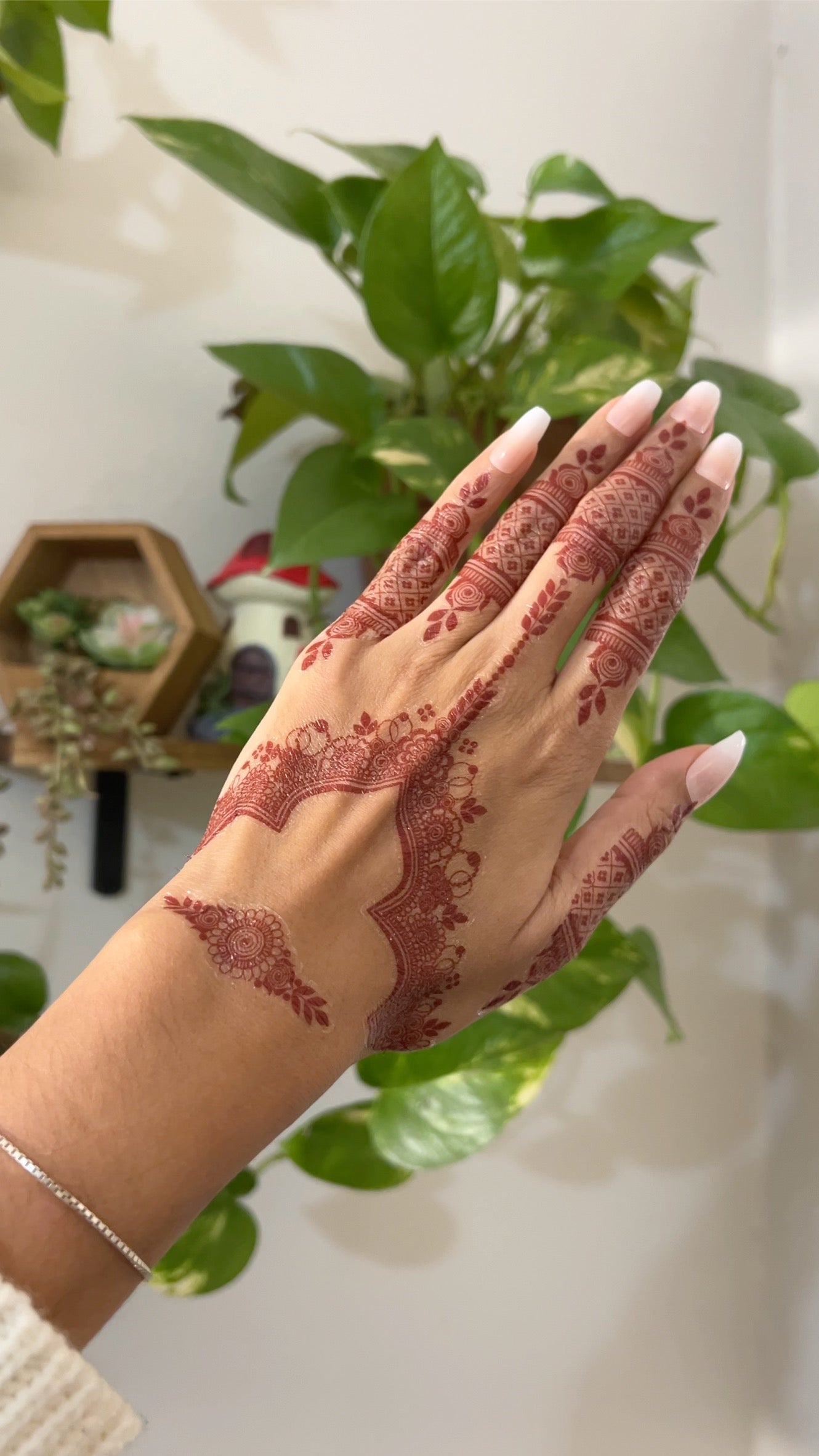 Mehndi Tattoo Stickers Pack of 5 with different design
