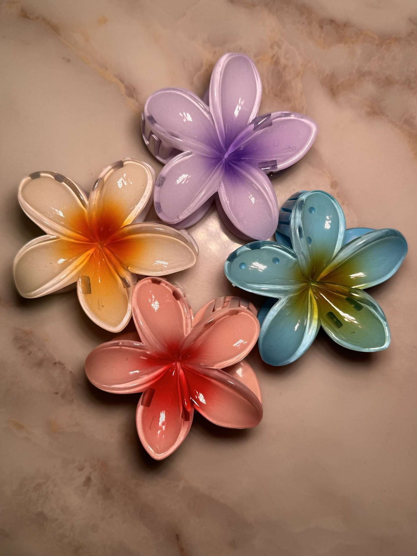 Floral Claw Clip pack of 4