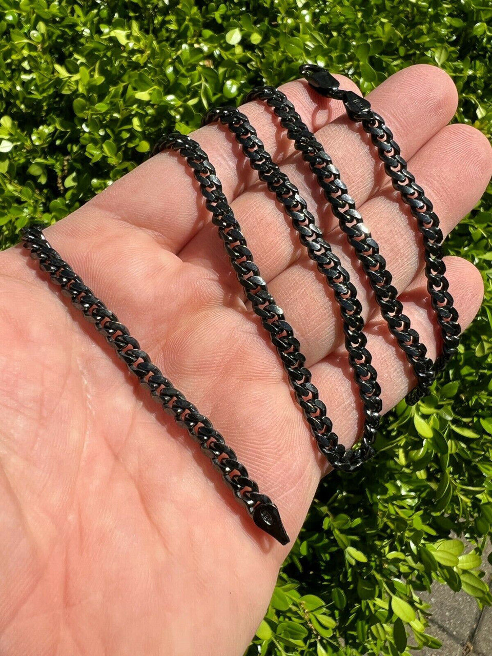 Black Miami link Chain