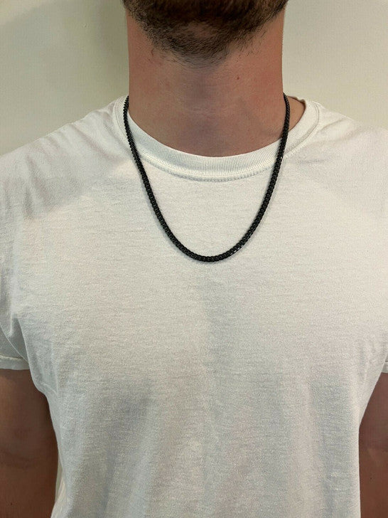Black Miami link Chain