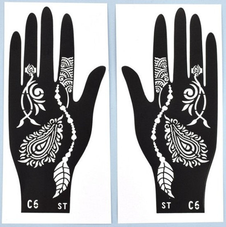 Mehndi Tattoo Stickers Pack of 5