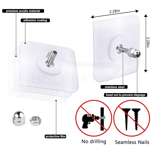 Punch-Free Screw Stickers Pack of 10