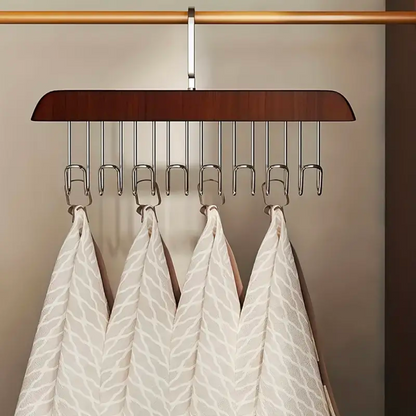 8 Hook Multifunctional Wood Hanger