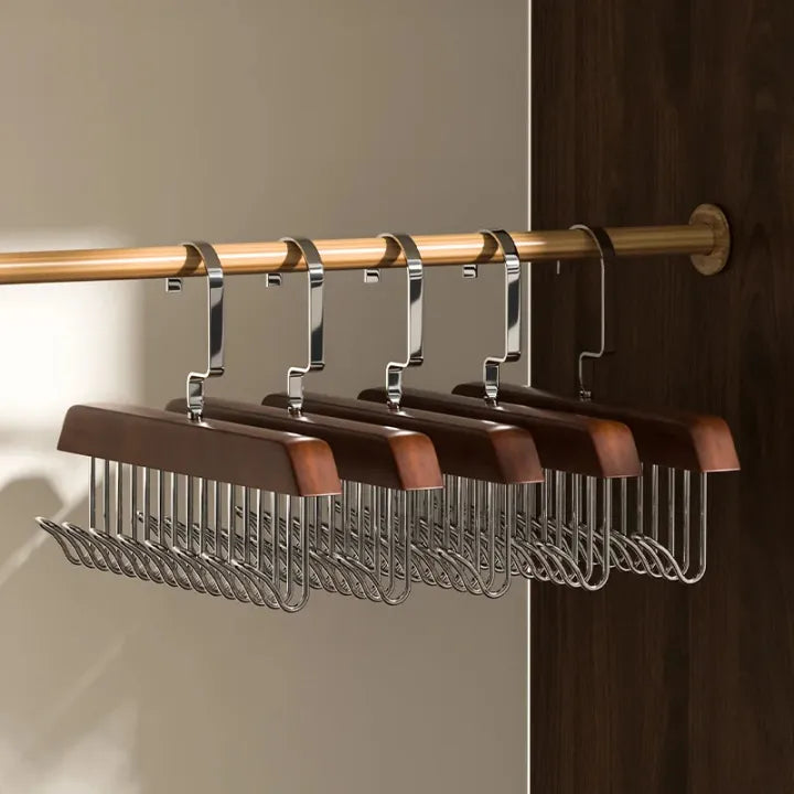 8 Hook Multifunctional Wood Hanger
