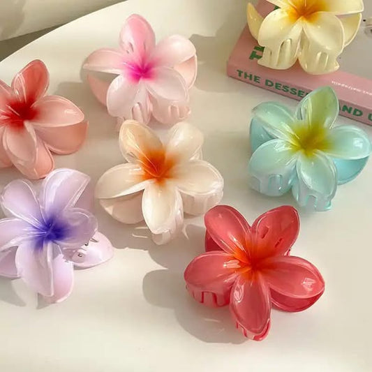 Floral Claw Clip pack of 4