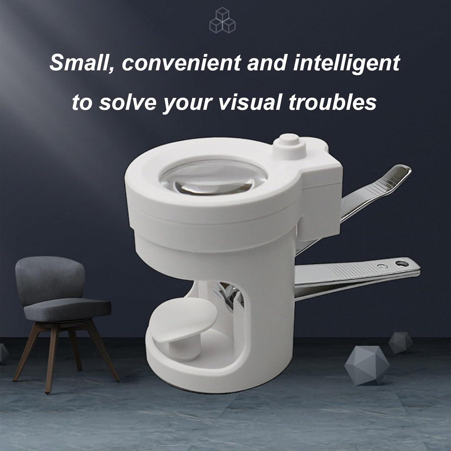 Nail clipper with 8x magnifier glass (led light and nail filer Rechargeable)