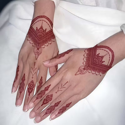 Mehndi Tattoo Stickers Pack of 5 with different design
