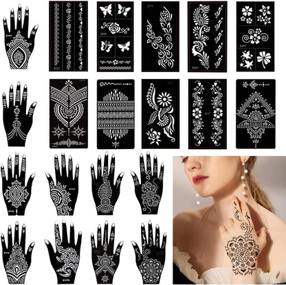 Mehndi Tattoo Stickers Pack of 5