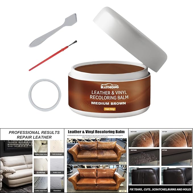 Leather Recolouring Balm Restorative Dye Repairs