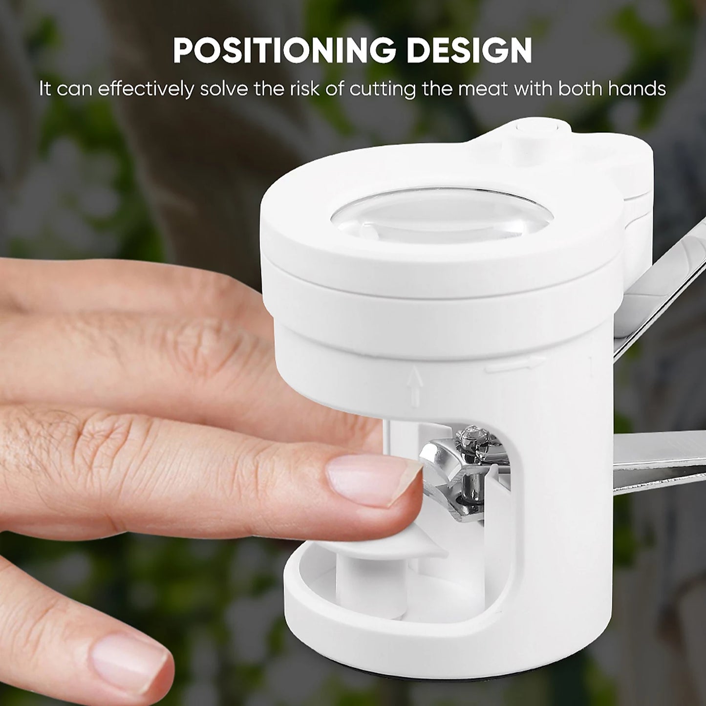 Nail clipper with 8x magnifier glass (led light and nail filer Rechargeable)