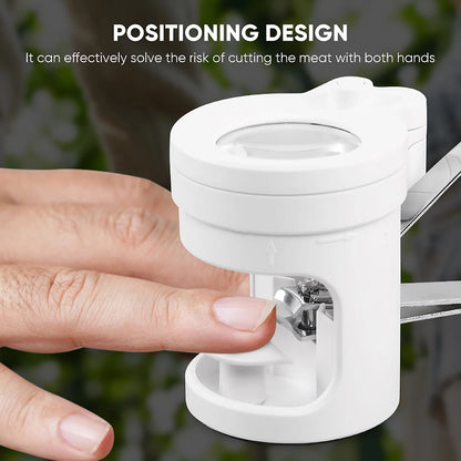 Nail clipper with 8x magnifier glass (led light and nail filer Rechargeable)