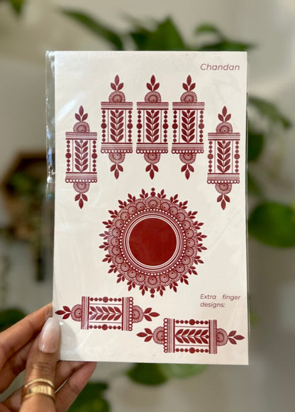 Mehndi Tattoo Stickers Pack of 5 with different design
