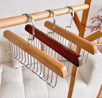 8 Hook Multifunctional Wood Hanger