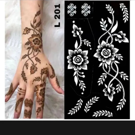 Mehndi Tattoo Stickers Pack of 5