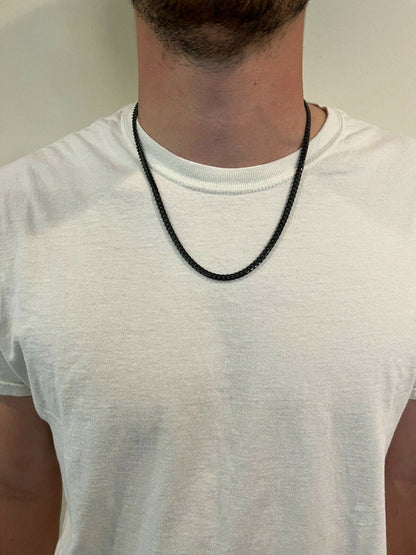 Black Miami link Chain