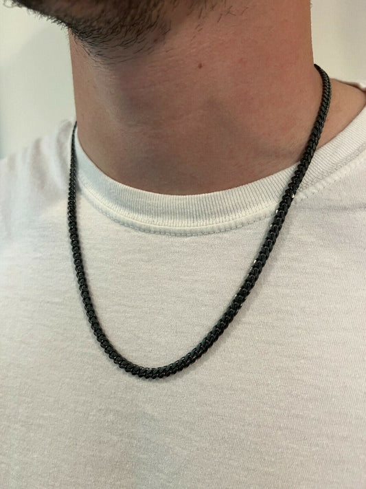 Black Miami link Chain