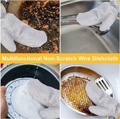 Multifunctional Wire Dishwashing Gloves Pack of 2