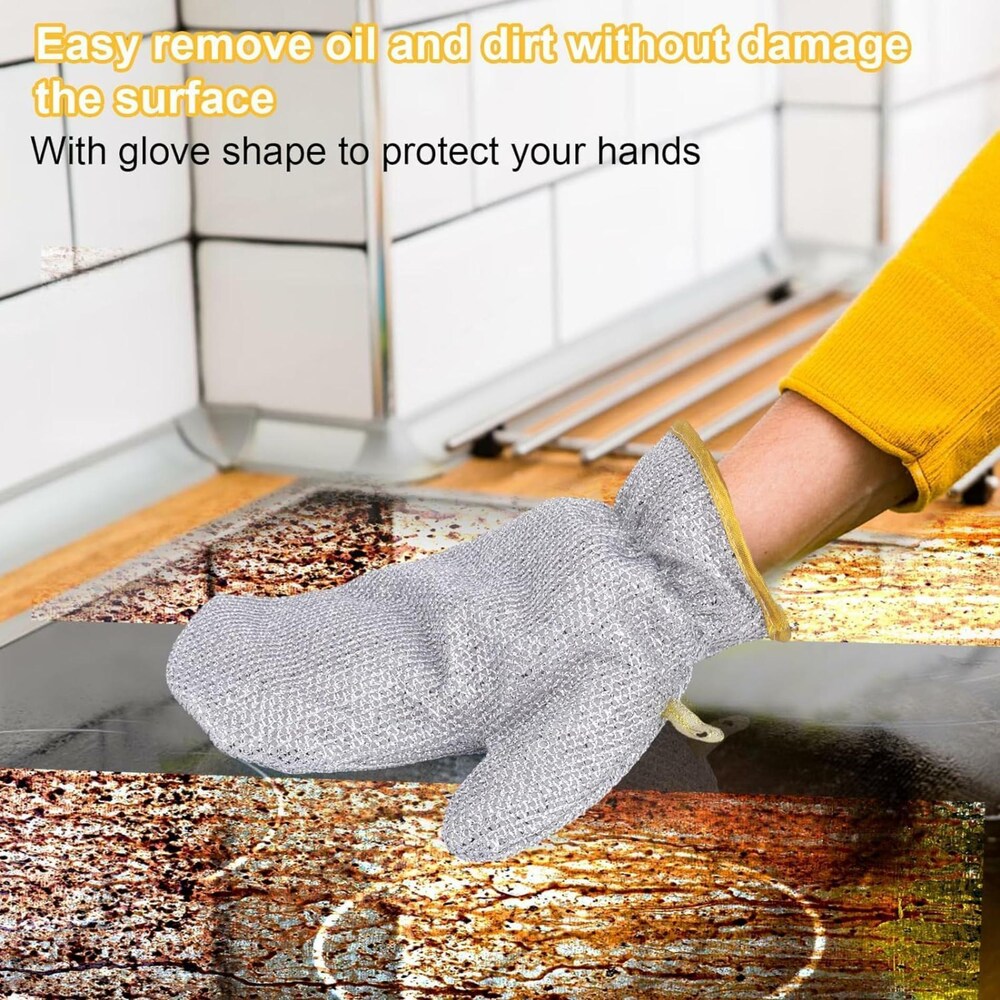 Multifunctional Wire Dishwashing Gloves Pack of 2